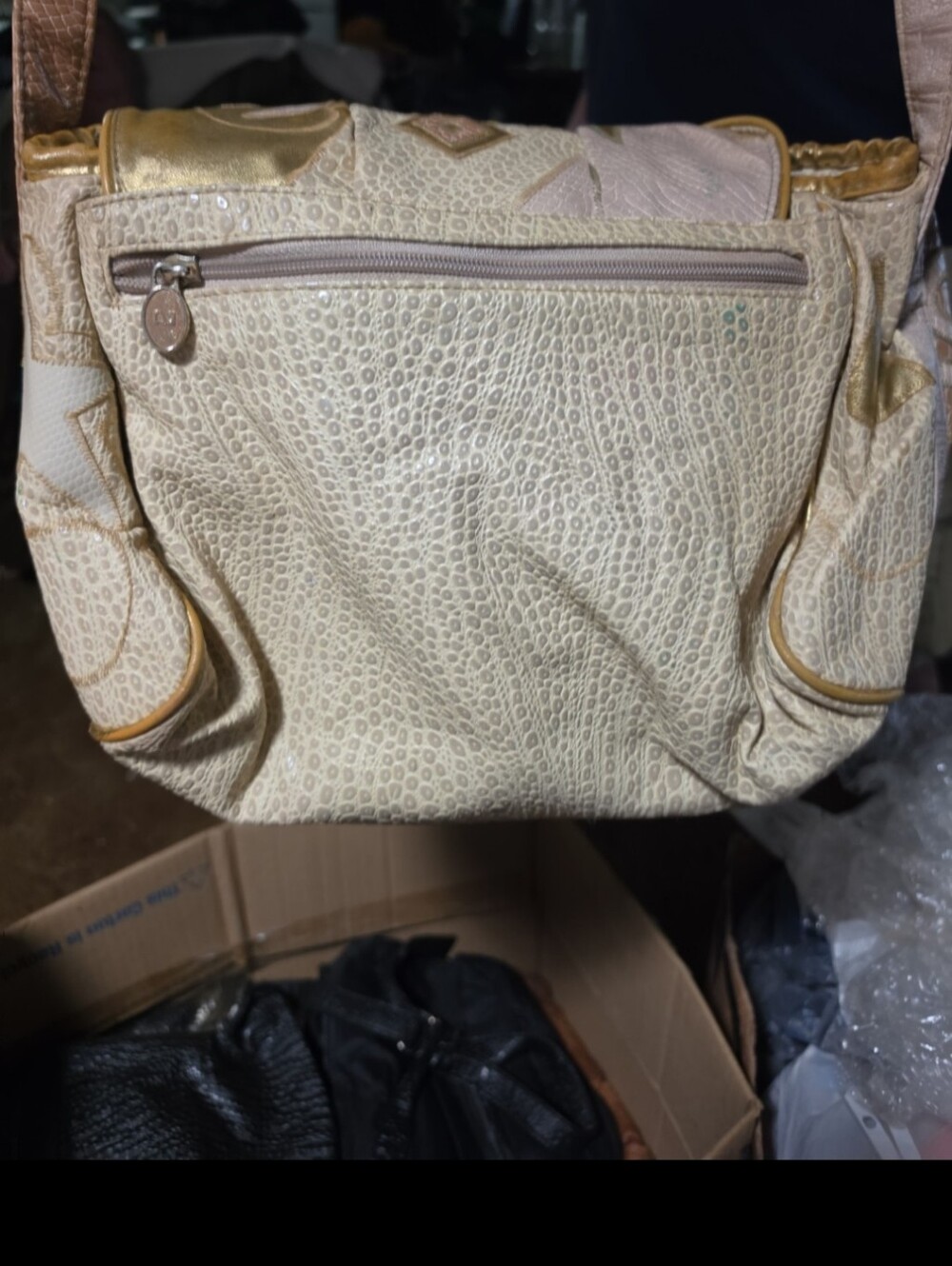 NAS BAGS ALENTINO Vintage 80s 90s Artsy Boho Bag Purse LARGE - Picture 2 of 2